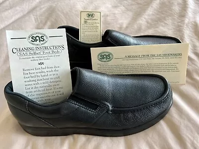 SAS Men's Shoes Side Gore Black Loafer Size 14 S (Slim) -New In Box  • $109.97