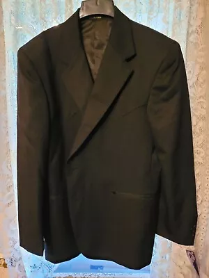 Black Western Cut Men's Dress Jacket Size 46 New With Tag • $29