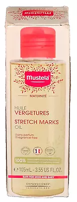 Mustela Maternity Stretch Marks Skin Oil Fragrance Free 3.55 Fl Oz EXP 4/20/2024 • $14.99