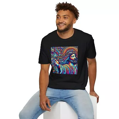 Trippy Jesus Christian Psychedelic Softstyle T-Shirt • $13.18