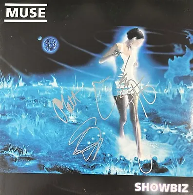 Muse Signed Album Showbiz Muse Autographed Record Matt Bellamy + Chris & Dominic • $699