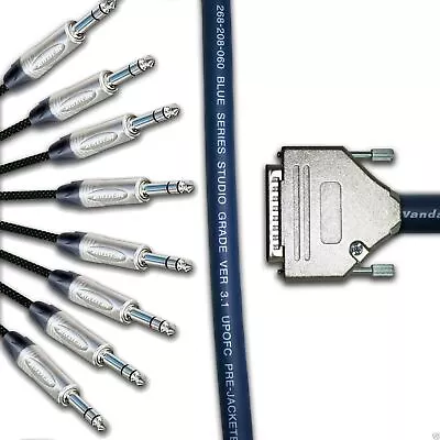 25 Pin D Sub To TRS Jack Cable. Serial Db-25 Van Damme Multicore Snake Loom Lead • £134.93