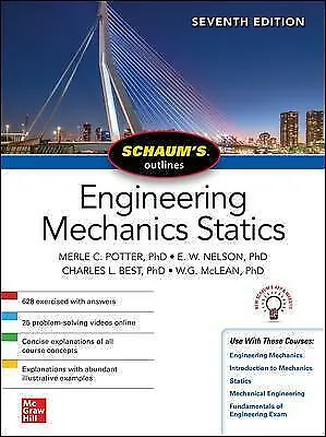 £15.57 • Buy Schaum's Outline Of Engineering Mechanics: Statics, Seventh Edition By E....