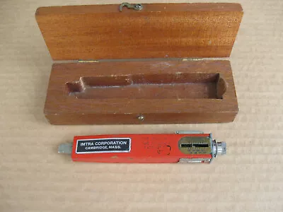 Vintage G. E. Britain Mechanical Force Gage. 1 - 80 Grams British Pat Wood Case. • $45