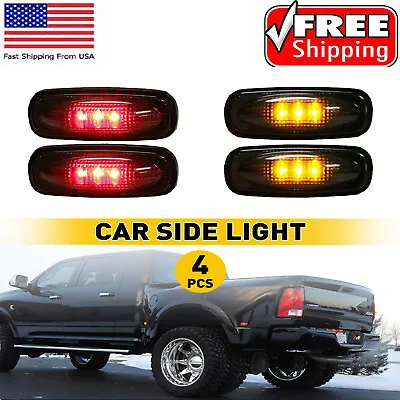 For 03-18 Dodge Ram 2500 3500 Dually Bed LED Fender Side Marker Light Smoked 4PC • $13.79