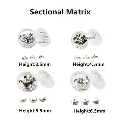50pcs Dental Sectional Matrix System Matrix Bands M4 Contoured Metal Matrices • $5.77