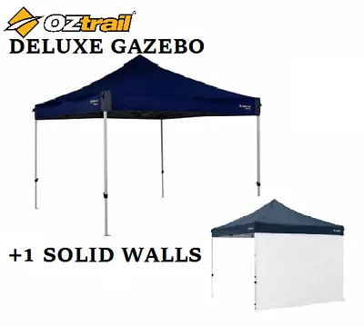 $229 • Buy OZTRAIL DELUXE GAZEBO With 1 SOLID WALL 3Mx3M SHADE SHELTER TENTS MARQUEE STALL 