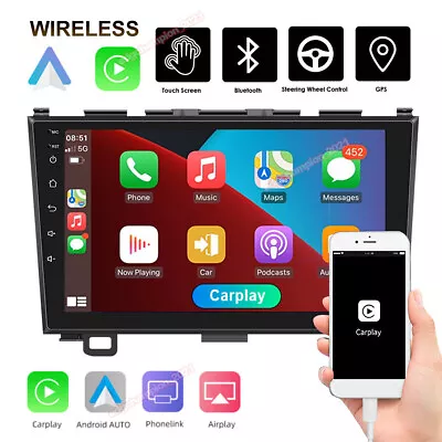 Apple Carplay For Honda CRV 2007-2011 Android 12.0 9'' Car Stereo Radio GPS WIFI • $89.99