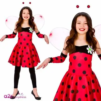 Kids Lovely Ladybug Ladybird Costume Insect Bug Book Day Fancy Dress 3-13 Years • £10.95