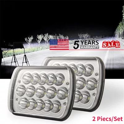 $27.89 • Buy Pair 7X6 5x7 LED Headlight Hi/Lo Beam For Chevy Express Cargo Van 1500 3500 2500