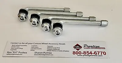 90 Degree Chrome Valve Stems / 3.300 In Long / Set Of 4 Part # 2994-2 Free Ship • $21.95