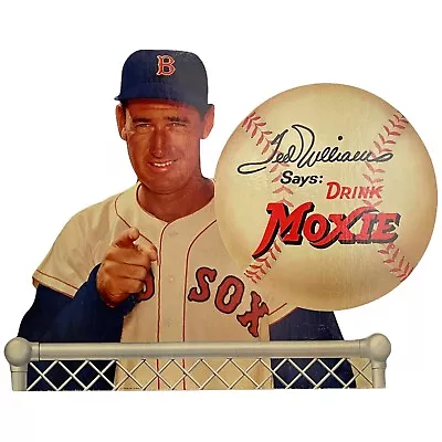 Original 1950s Ted Williams Red Sox Moxie Soda Unused Cardboard Advertising Sign • $1999.99
