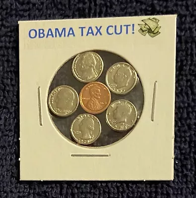  Obama Tax Cut  - Mini Modern U.s. Coins Set In Holder   • $7.98