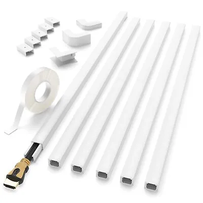 94 Inch Cord Hider Wall Paintable Wire Cover TV Cable Channel Cable Concealer • $15.11