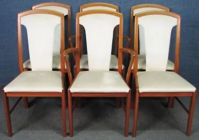 Set Of 6 McIntosh Dining Chairs Solid Teak Framed • £295