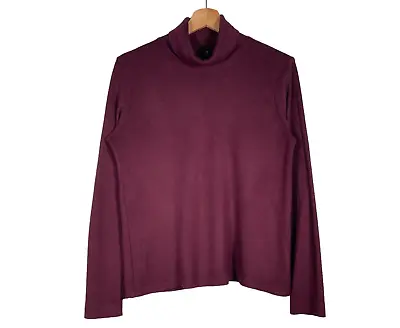 Uniqlo Heattech Fleece Top Womens Size M Thermal Base Layer Purple • £12.98