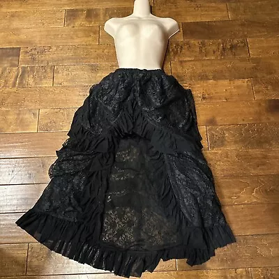 Spirit Halloween Black Lace High /low  Steampunk Skirt • $19.99