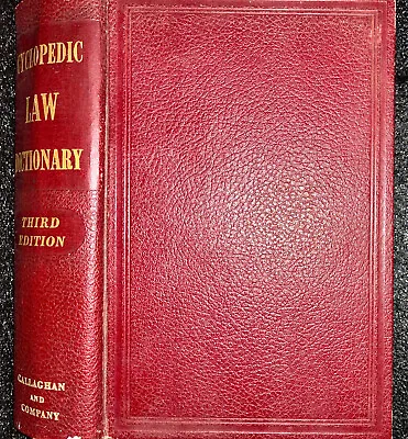 Cyclopedic Law Dictionary 1940 3rd Ed. Shumaker Exceptional Vtg Cond Rare Law Bk • $45