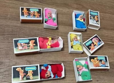 Job Lot 6 Vintage Pierino Match Box Dolls (Hong Kong) 1970s Beanie Baby Set Of 6 • £20