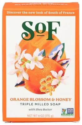 South Of France French Milled Soap Bar Orange Blossom Honey 6 Oz Bar • $8.99