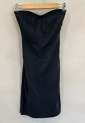 Spanx Dress Slip Shapewear Black Strapless Midi Bodycon Women’s Medium • $14.99