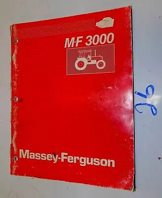  Massey Ferguson MF 3000 Tractor Owners Manual 0783/0986 • $19.99