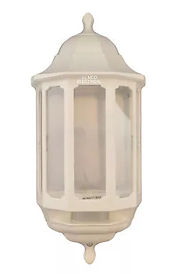 ASD HL/WK060P Half Lantern Wall Light Fitting With PIR Sensor - White • £42.25