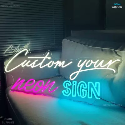 $20 • Buy Custom Neon LED Light Acrylic Glass Bar Sign Wall Decor Beer Bar Logo Art Signs