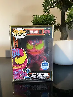 £10 • Buy FUNKO POP! Marvel Blacklight Carnage #678 Funko Shop Exclusive! Inc Protector.