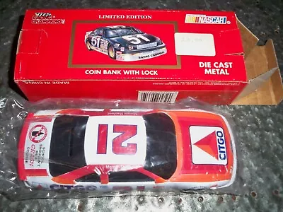 Racing Champions Morgan Shepherd #21 Citgo NASCAR Coin Bank DieCast Car NEW • $4.99