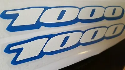 1000 CC DECAL STICKER X 2 Vinyl 200MM SUZUKI HONDA APRILIA TOOL BOX WHITE/BLUE  • $3.60