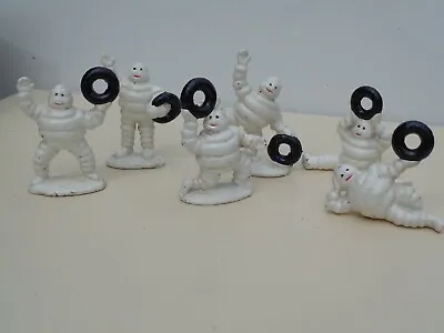 6x Michelin Men Figures Playing With Their Tyres • £25.75