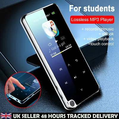 Bluetooth MP4/MP3 Player Lossless Touch Screen Music Player FM Radio 16GB+32GB • £6.63