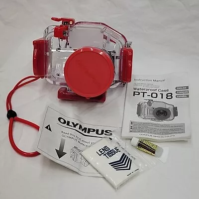 Olympus Camedia PT-018 Waterproof Underwater Camera Case With Manual • $20