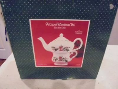 Waldman House A Cup Of Christmas Tea  Tea For One  Mini Teapot + Cup Mint In Box • $14.99