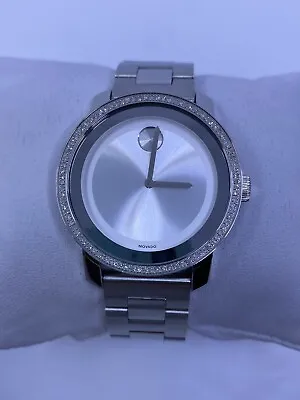 Movado Bold Quartz Diamond Silver Dial Stainless Steel Ladies Watch 3600149 • $344.95