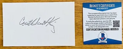 Coretta Scott King Signed Autographed 3x5 Card BAS Beckett Cert Martin Luther • $349.95