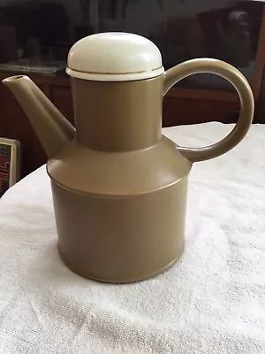 Retro Midwinter Pottery Stonehenge Olive Green  & White Coffee Pot 60’s/70's • £19.90