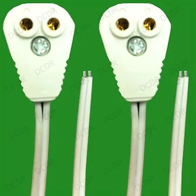 2x T5 Fluorescent & LED Tube Lamp Holder Socket 60cm Cables G5 Base Fitting • £1.25