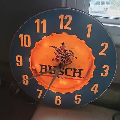 Vintage 1991 Busch Beer Wall Clock 14” Diameter  Collectable • $60