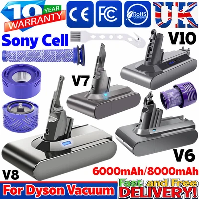 £26.99 • Buy 8.0Ah Battery For Dyson V6 V7 V8 V10 SV10 SV11 SV12 Animal Absolute / Filters