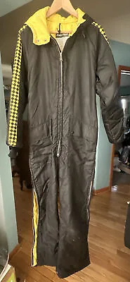 VTG 1970's John Deere Racing Snowmobile Suit Overalls Sz M Talon Zippers RARE • $359.76