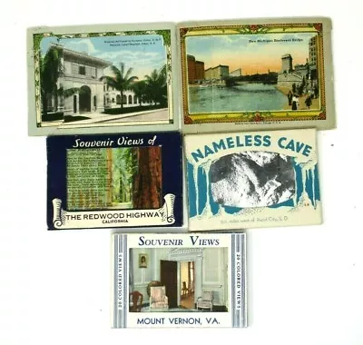 Vintage Souvenir Postcard Picture Books Chicago Colon Cristobal Mount Vernon  • $13.99