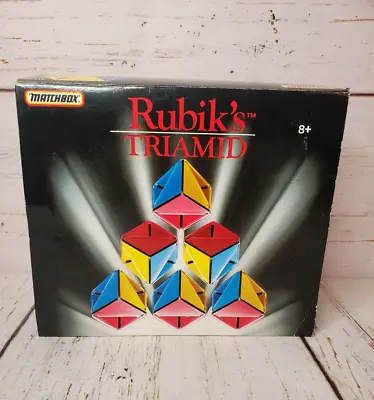 Vintage Matchbox RUBIK'S TRIAMID Original Box 1990 Triangle Brain Teaser Puzzle • $14.85