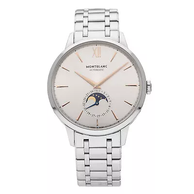 Montblanc Heritage Spirit Moonphase Silver Dial 41mm Automatic Mens Watch 111621 • $1999