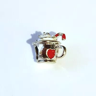 Hot Chocolate Candy Cand Bracelet Charm  925 Silver • £1.25
