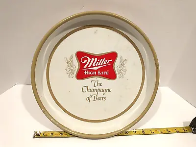 Vintage Original Miller High Life 13  Metal Beer Tray  The Champagne Of Beers  • $14.99