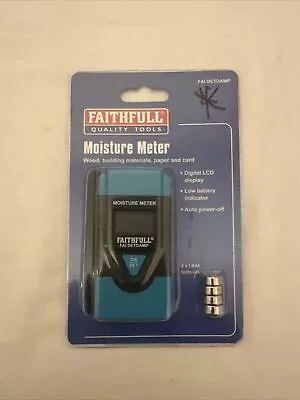 Faithfull FAIDETDAMP Damp & Moisture Meter LCD Display Caravan Boat House Test • £19.99