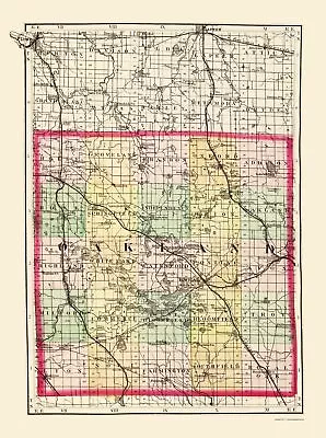 Oakland County Michigan - Walling 1873 - 23.00 X 30.85 • $36.95