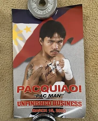 Manny Pacquiao Vs Juan Manuel Marquez II 2008 Signed Double Sided On-Site Poster • $175